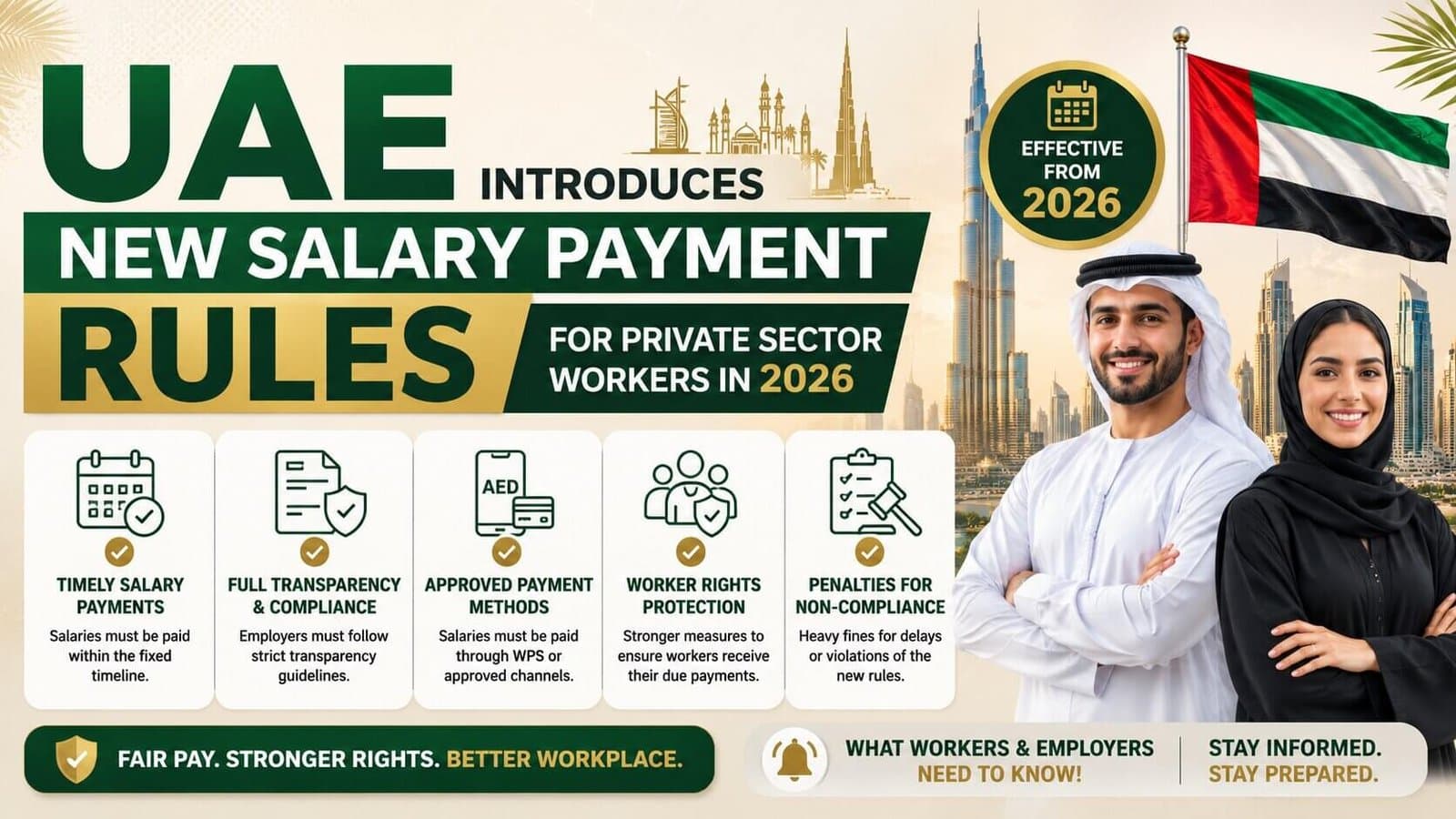 UAE Introduces New Salary Payment Rules for Private Sector Workers in 2026
